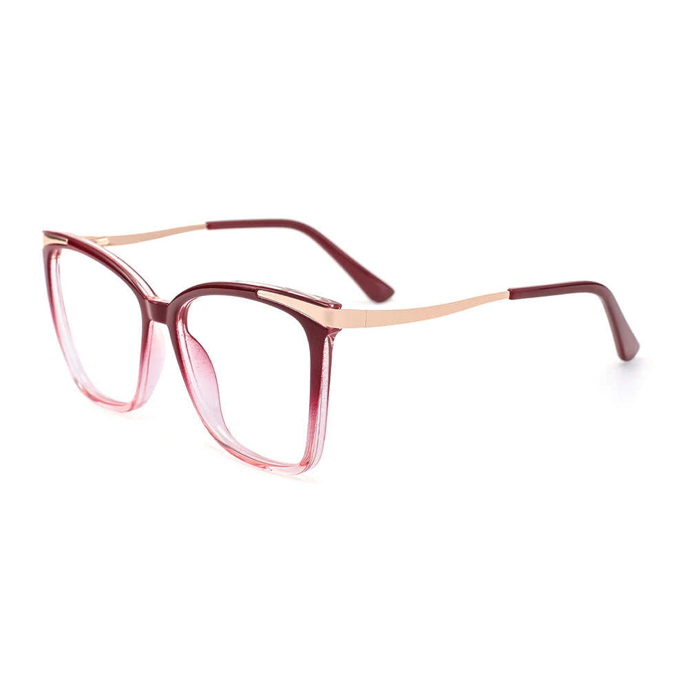 Sine Eyeglasses in Red & Pink