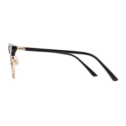 Aviva Eyeglasses in Black & Gold