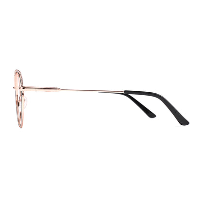 Jelley Eyeglasses in Black & Rose Gold