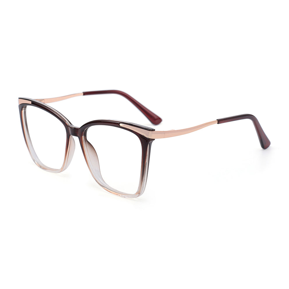 Sine Eyeglasses in Brown & Champagne