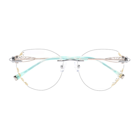 Ligeia Eyeglasses in Silver & Gold