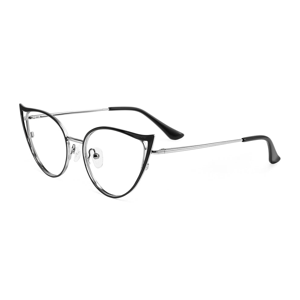 Tanya Eyeglasses in Black & Silver