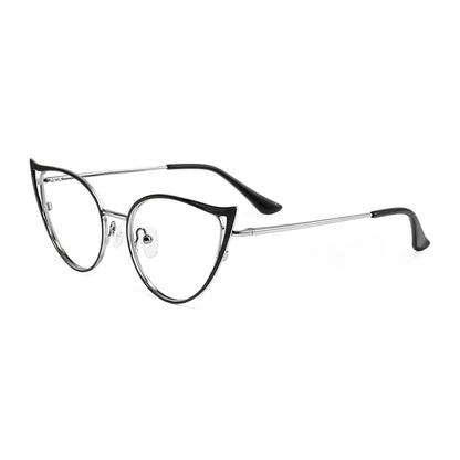 Tanya Eyeglasses in Black & Silver