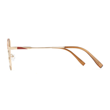 Aspen Eyeglasses in Gold & Brown