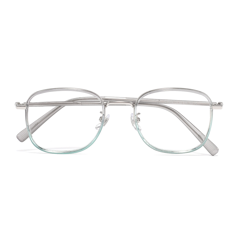 Shira Eyeglasses in Grey & Clear Blue