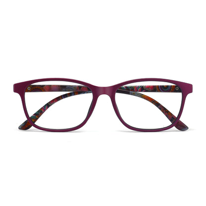 Sicily Eyeglasses in Purple & Floral