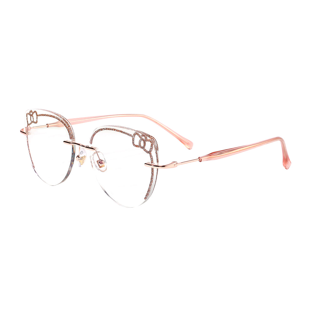 Kitty Eyeglasses in Rose Gold