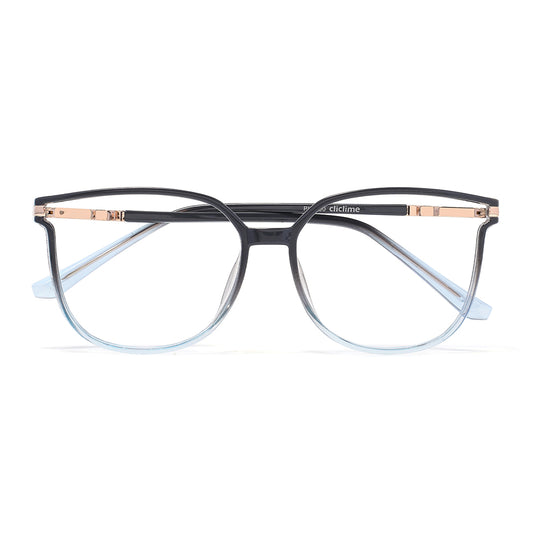 Sissie Eyeglasses in Grey & Clear Blue