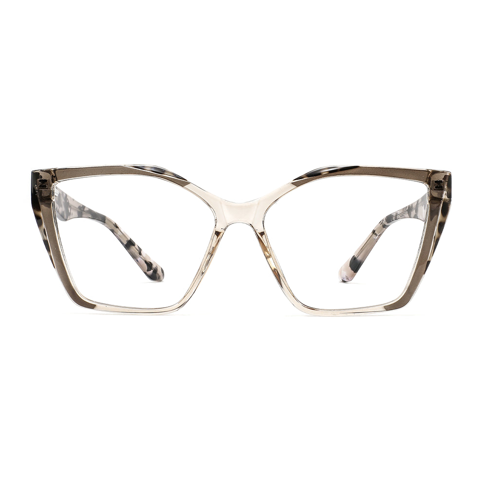 Babe Eyeglasses in Champagne & Grey Tortoise