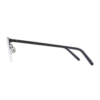 Hatem Eyeglasses in Grey & Gun