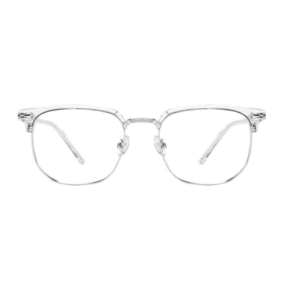 Aviva Eyeglasses in Clear & Silver