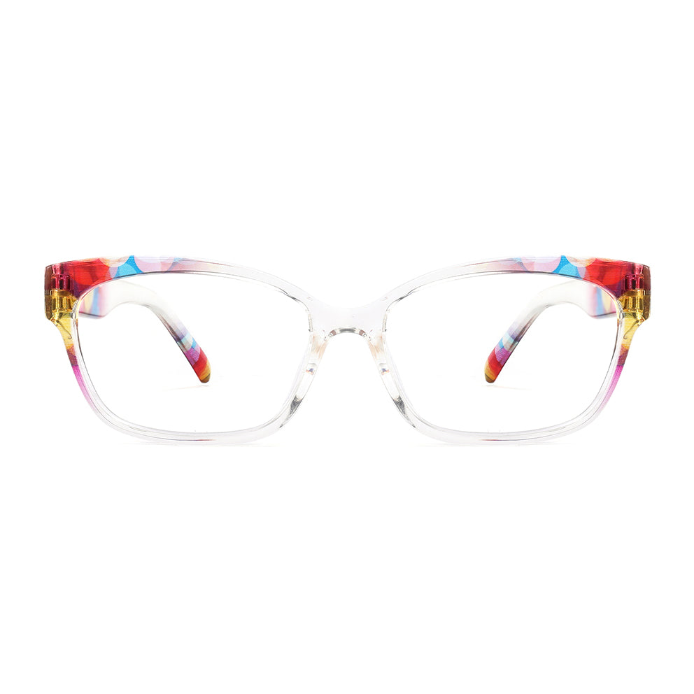 Safia Eyeglasses in Pink Floral & Clear