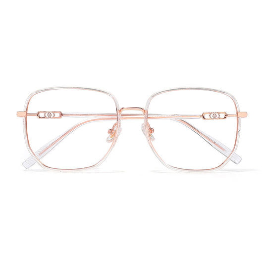 Charlie Eyeglasses in Clear & Rose Gold