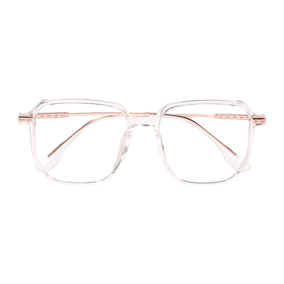 Romola Eyeglasses in Clear & Rose Gold