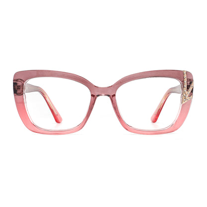 Morna Eyeglasses in Purple & Carmine