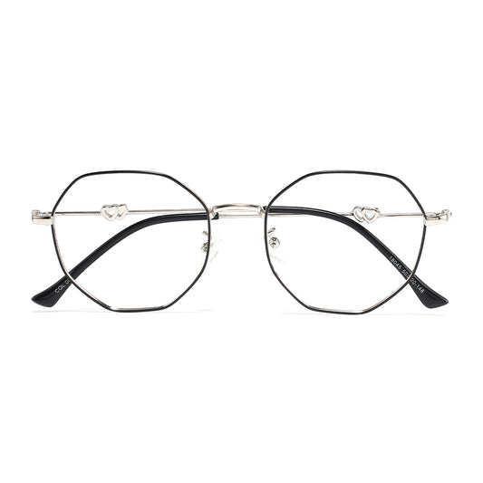 Megan Eyeglasses in Black & Silver