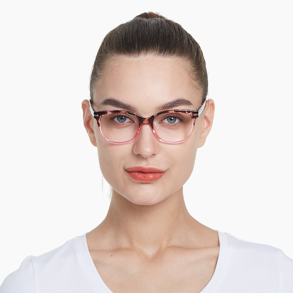 Rita Eyeglasses in Pink Tortoise