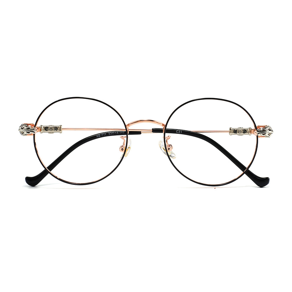 Roya Eyeglasses in Black & Rose Gold