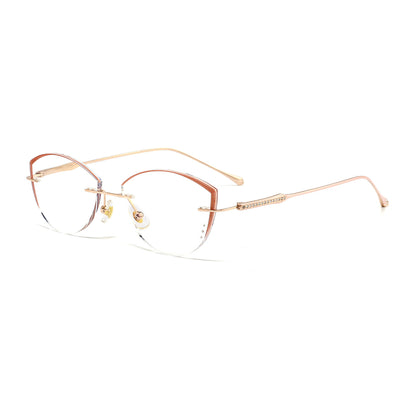 Hallie Eyeglasses in Rose Gold