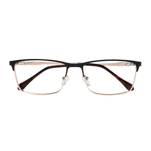 Farrell Eyeglasses in Matte Black & Gold