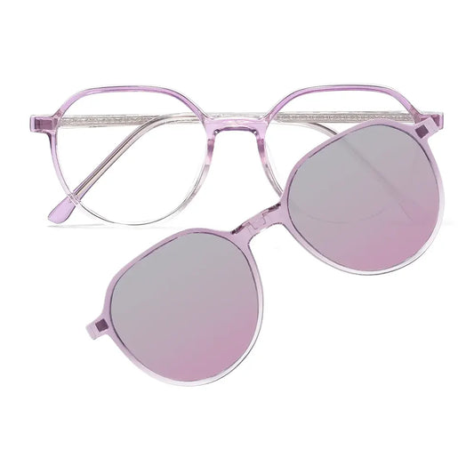 Lina Eyeglasses in Purple & Clear