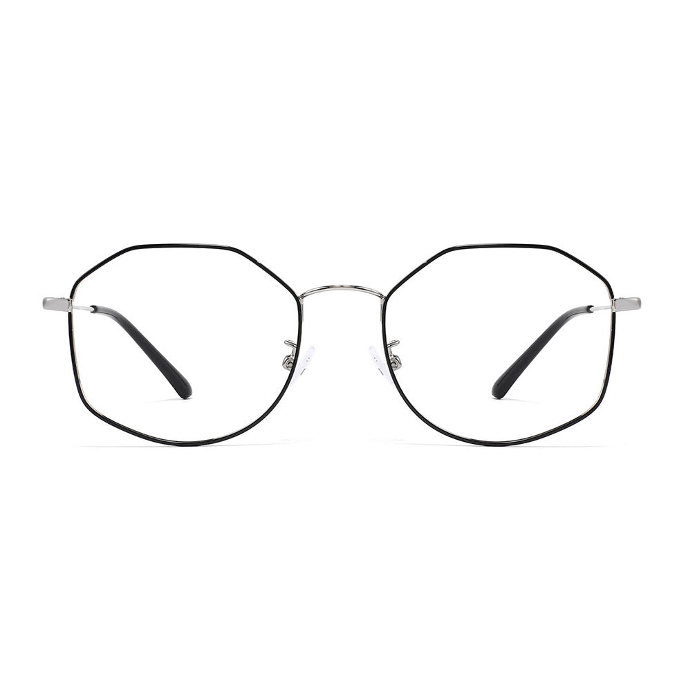 Ayn Eyeglasses in Black & Silver