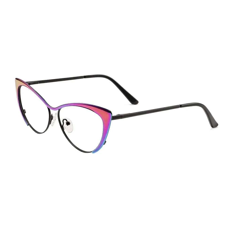 Aurora Eyeglasses in Mirrored Rainbow & Black