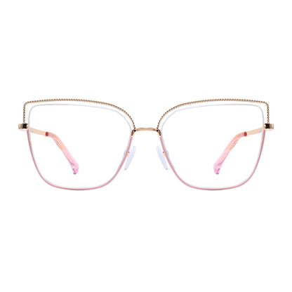 Loes Eyeglasses in Pink & Gold