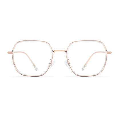 Michela Eyeglasses in Clear & Rose Gold