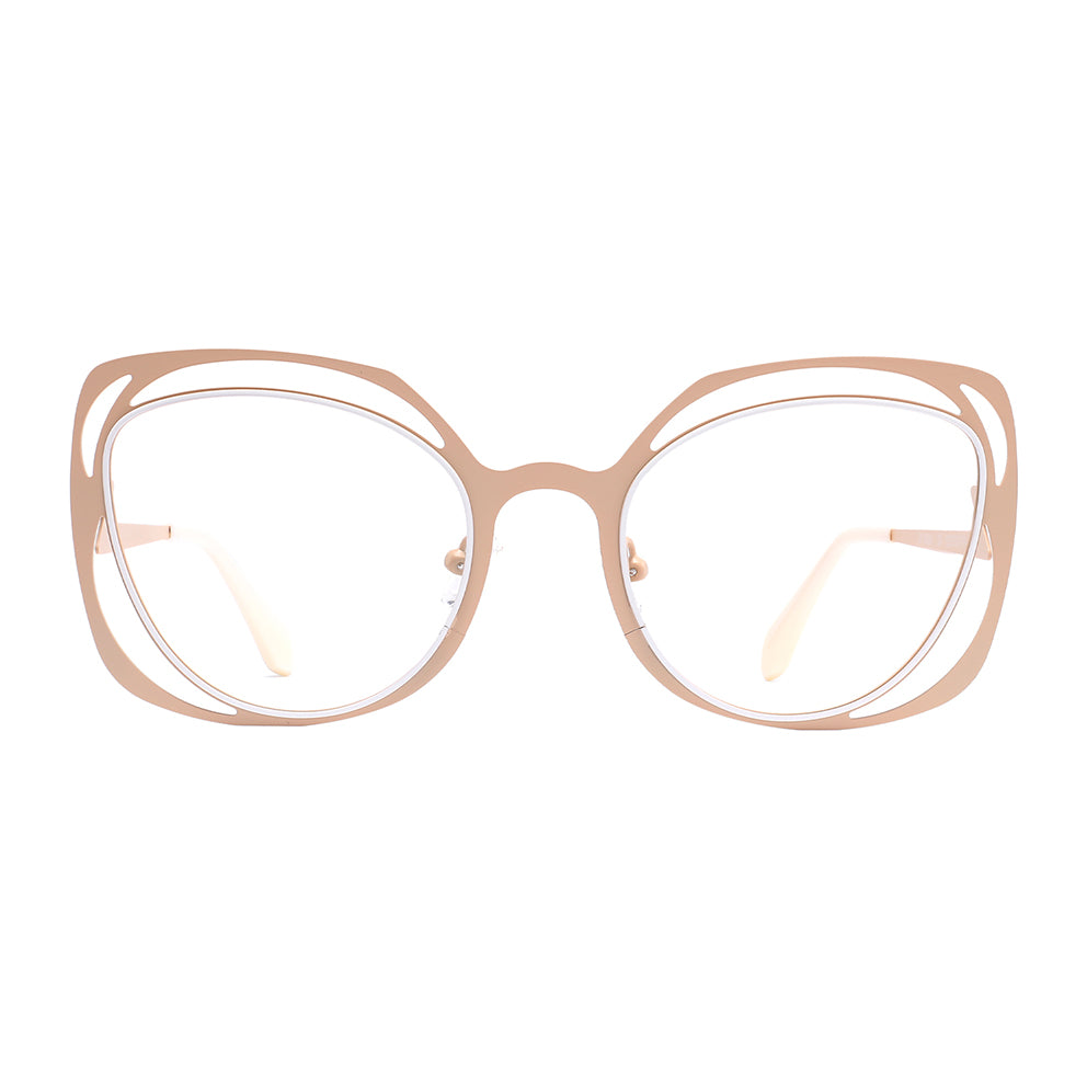 Shayla Eyeglasses in Champagne & White