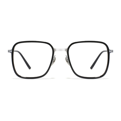 Tim Eyeglasses in Black & Silver