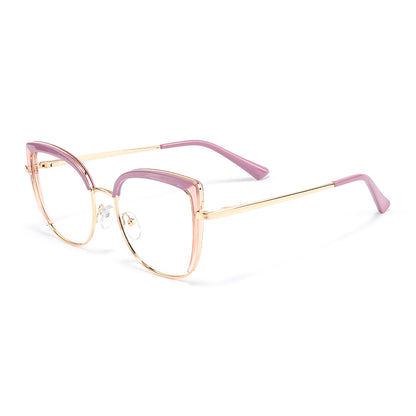 Falisha Eyeglasses in Purple & Clear Pink