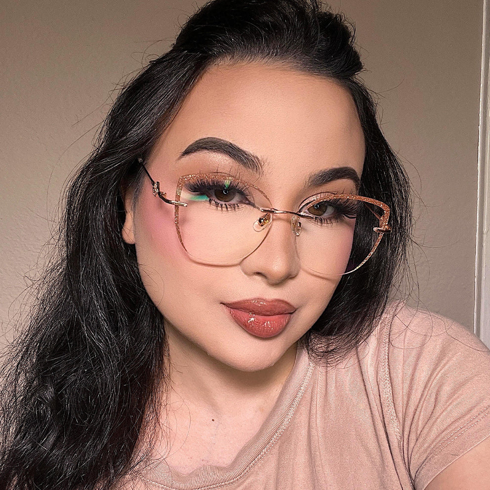 Shahlaa Eyeglasses in Rose Gold