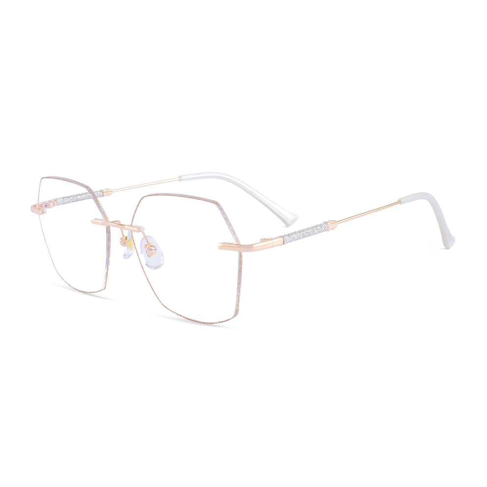 Rey Eyeglasses in Rose Gold