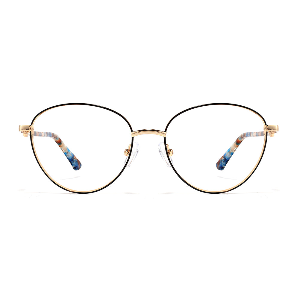 Odette Eyeglasses in Black & Gold