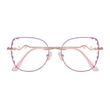 Elvira Eyeglasses in Rose Gold & Purple