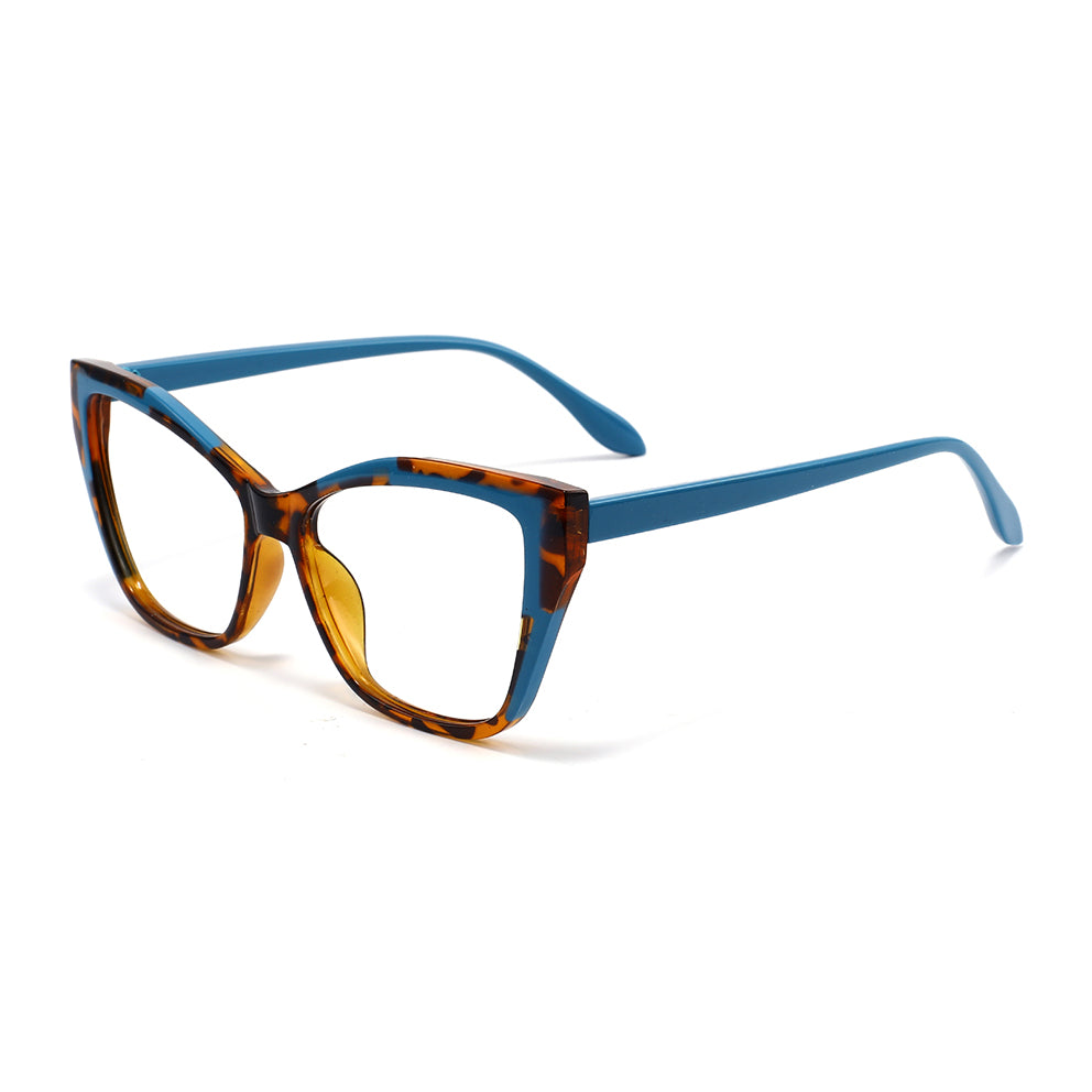 Madison Eyeglasses in Blue & Warm Tortoise