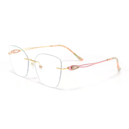 Whitney Eyeglasses in Silver & Rose Gold