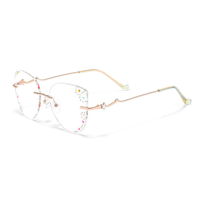 Twinkling Star Eyeglasses in Rose Gold