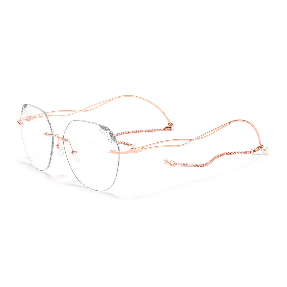 Pearl Eyeglasses in Rose Gold & Silver