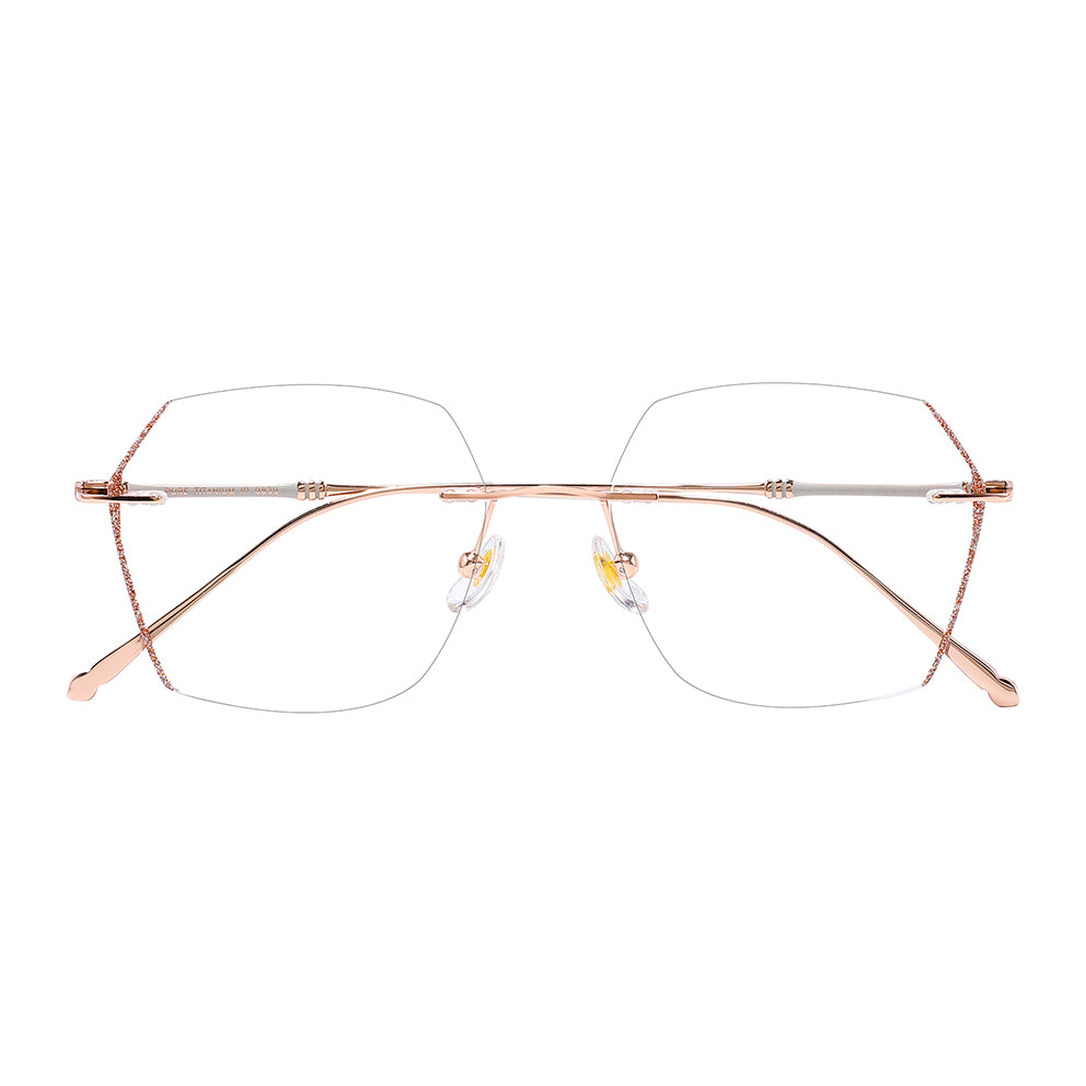 Juno Eyeglasses in Rose Gold