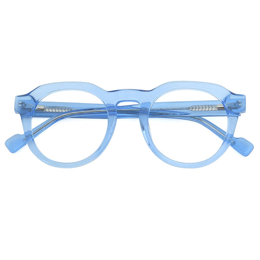 Fannie Eyeglasses in Clear Blue