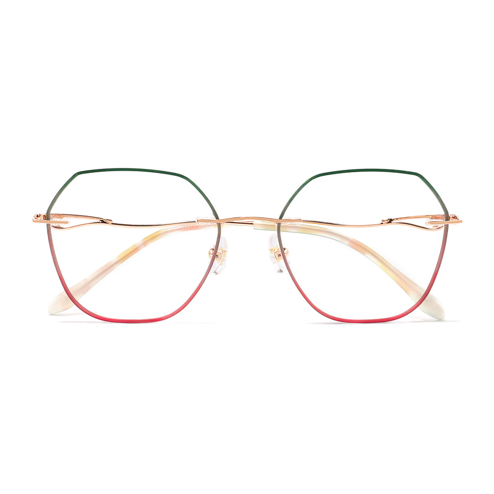 Kila Eyeglasses in Green & Pink