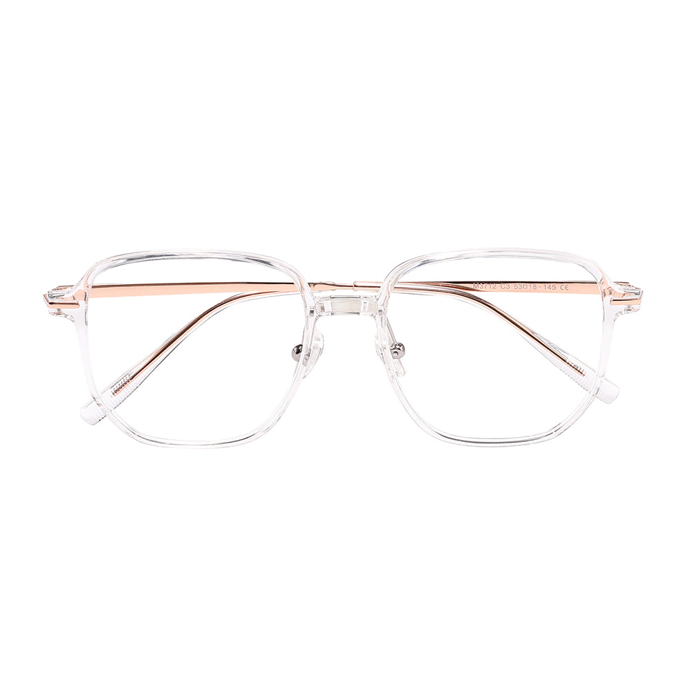 Misha Eyeglasses in Clear & Rose Gold