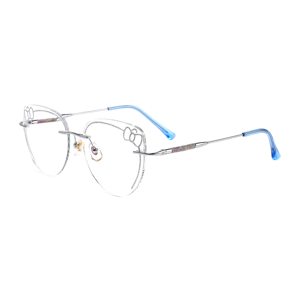 Kitty Eyeglasses in Silver