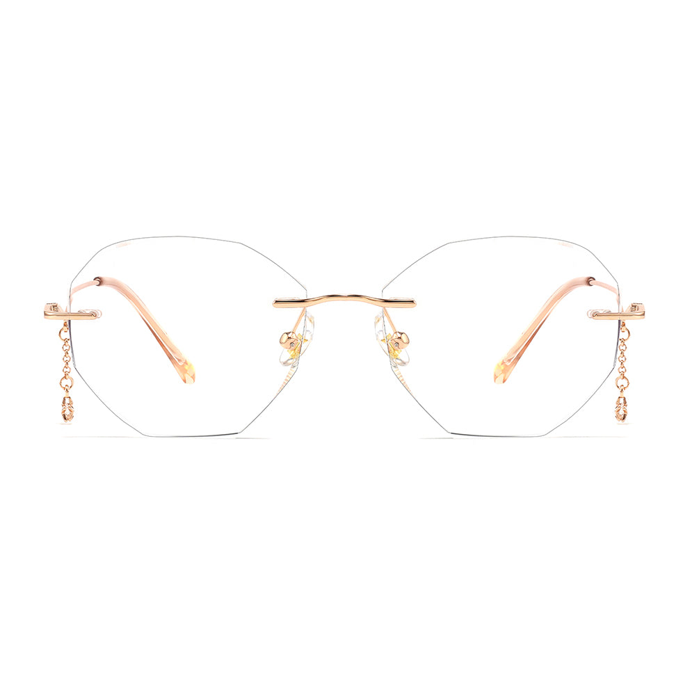 Billie Eyeglasses in Rose Gold