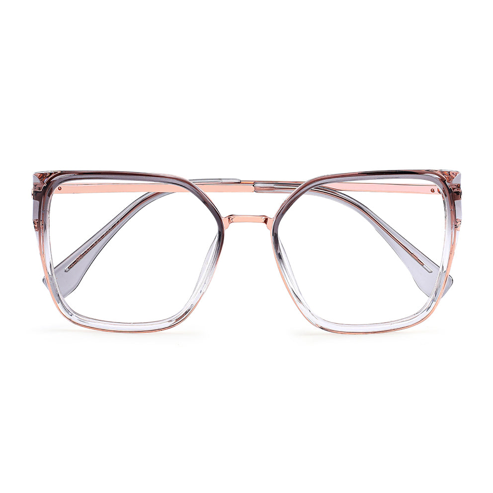 Bozi Eyeglasses in Grey & Clear