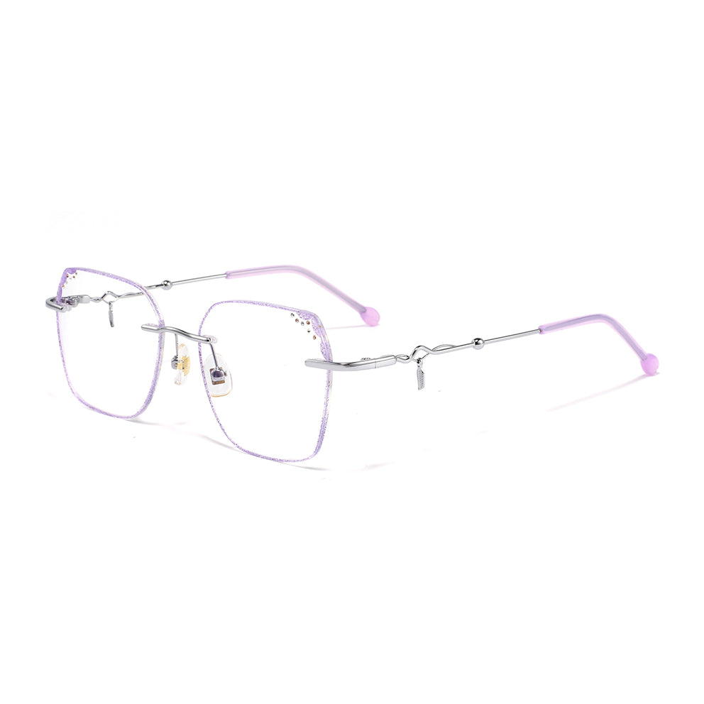 Lil Eyeglasses in Silver & Lavender