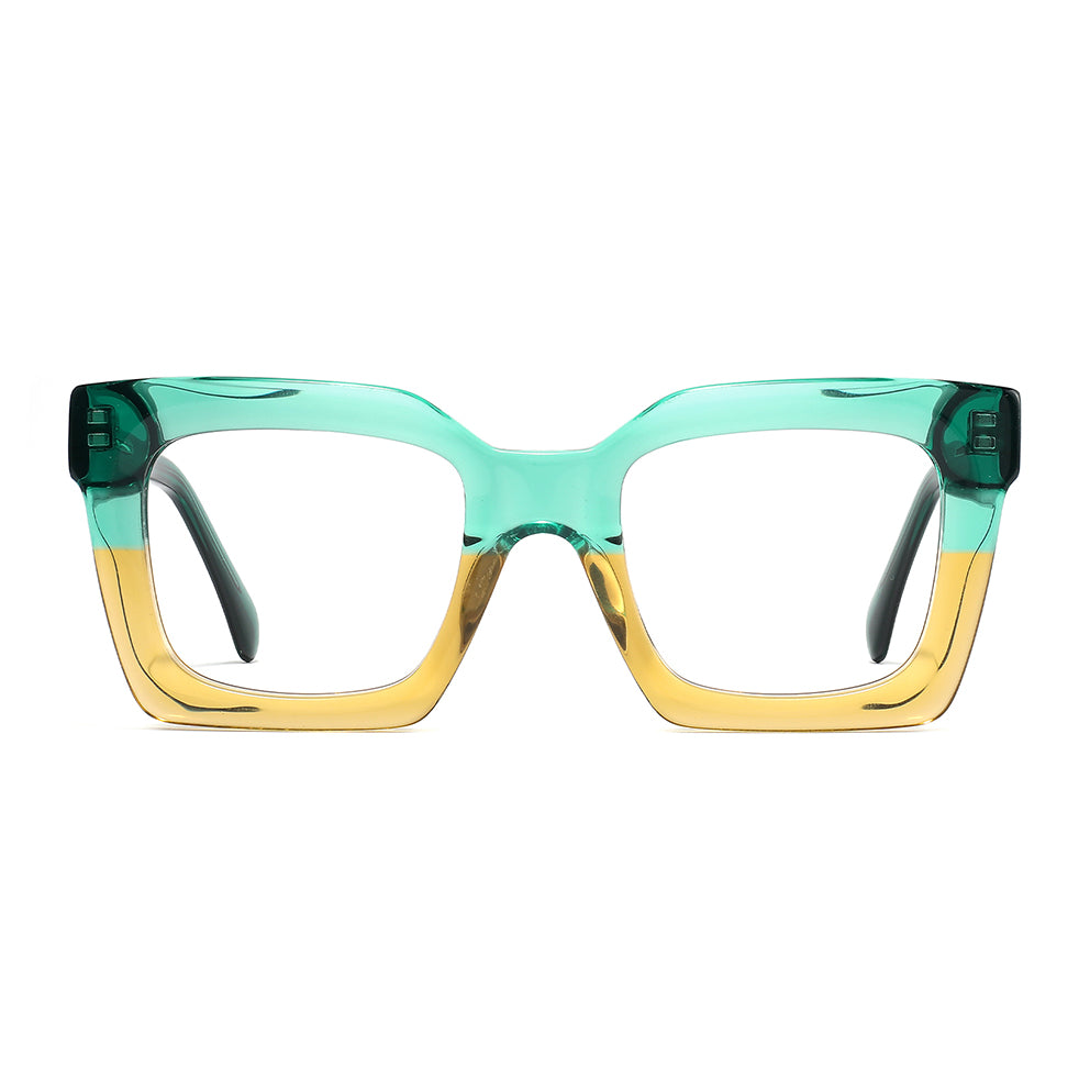 Landrey Eyeglasses in Green & Yellow