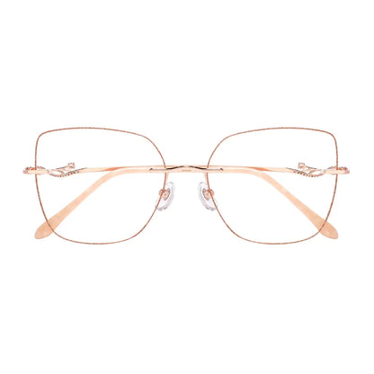 Winky Eyeglasses in Rose Gold & Pink